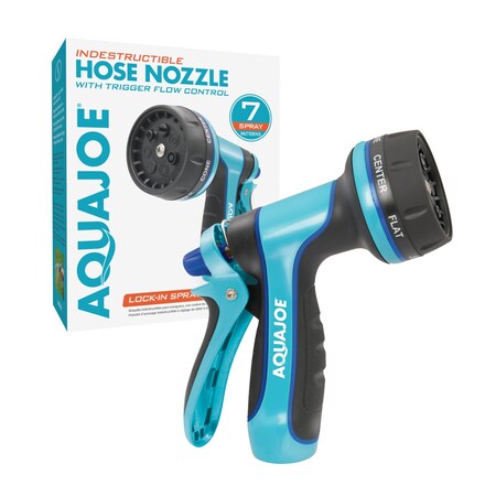Aqua Joe Indestructible Series Heavy-Duty Metal Trigger Nozzle | Multi-Function | 7-Spray Patterns AJHN104